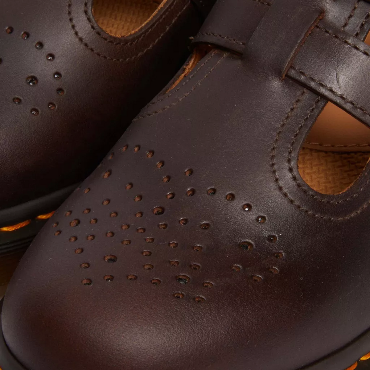 Ladies' Bold Leather Mary Jane Shoes with Buckles and Chunky Sole
