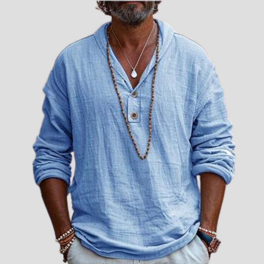 Leinenhemd für Herren mit langen Ärmeln – raffiniertes Design mit lässigem Look