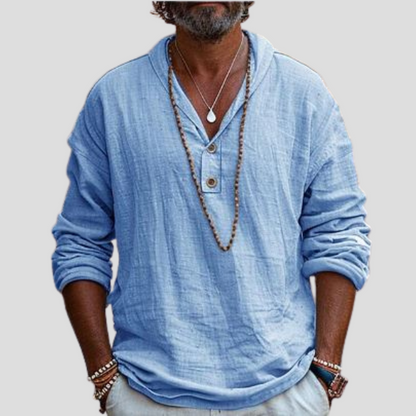 Leinenhemd für Herren mit langen Ärmeln – raffiniertes Design mit lässigem Look
