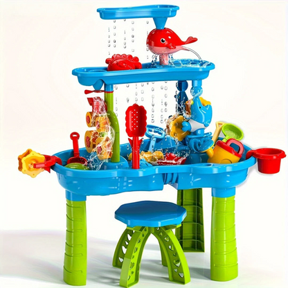 Play & Learn 3-Layer Sand and Water Play Table