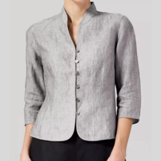 Blusa con cuello alto para mujer