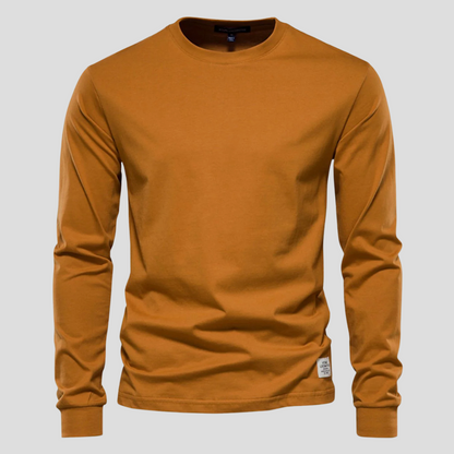 Men's Long Sleeve T-Shirt with Round Neck – Classic Everyday Style