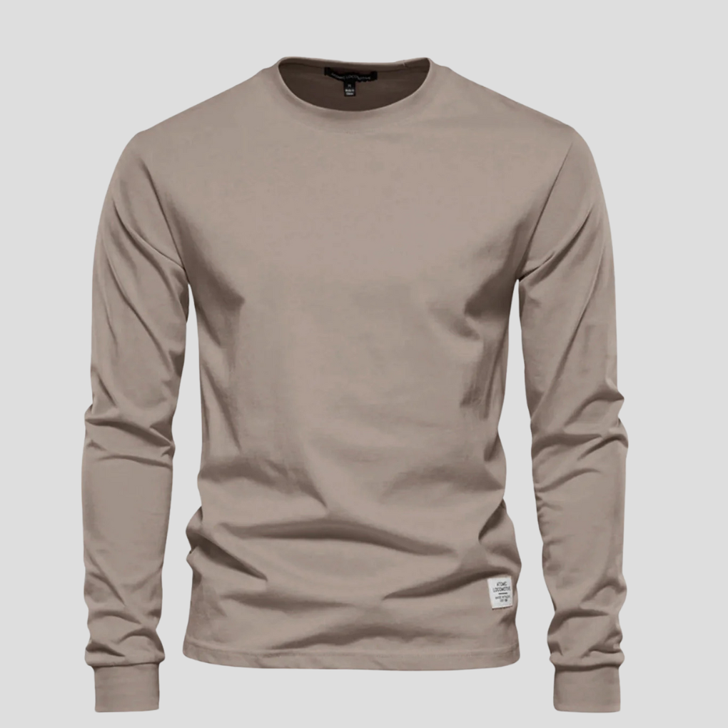Men's Long Sleeve T-Shirt with Round Neck – Classic Everyday Style
