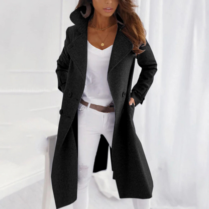 Modern coat with shawl collar