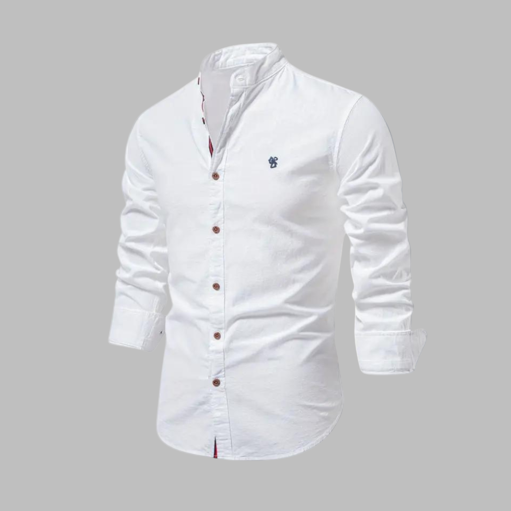 Trendy long-sleeved polo shirt for men