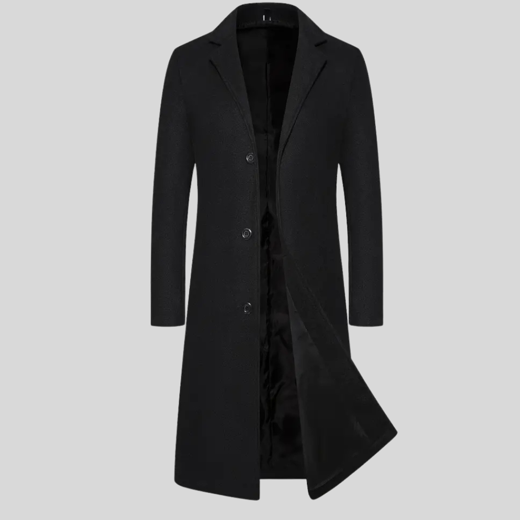 Long Overcoat for Men – Elegant Winter Layer