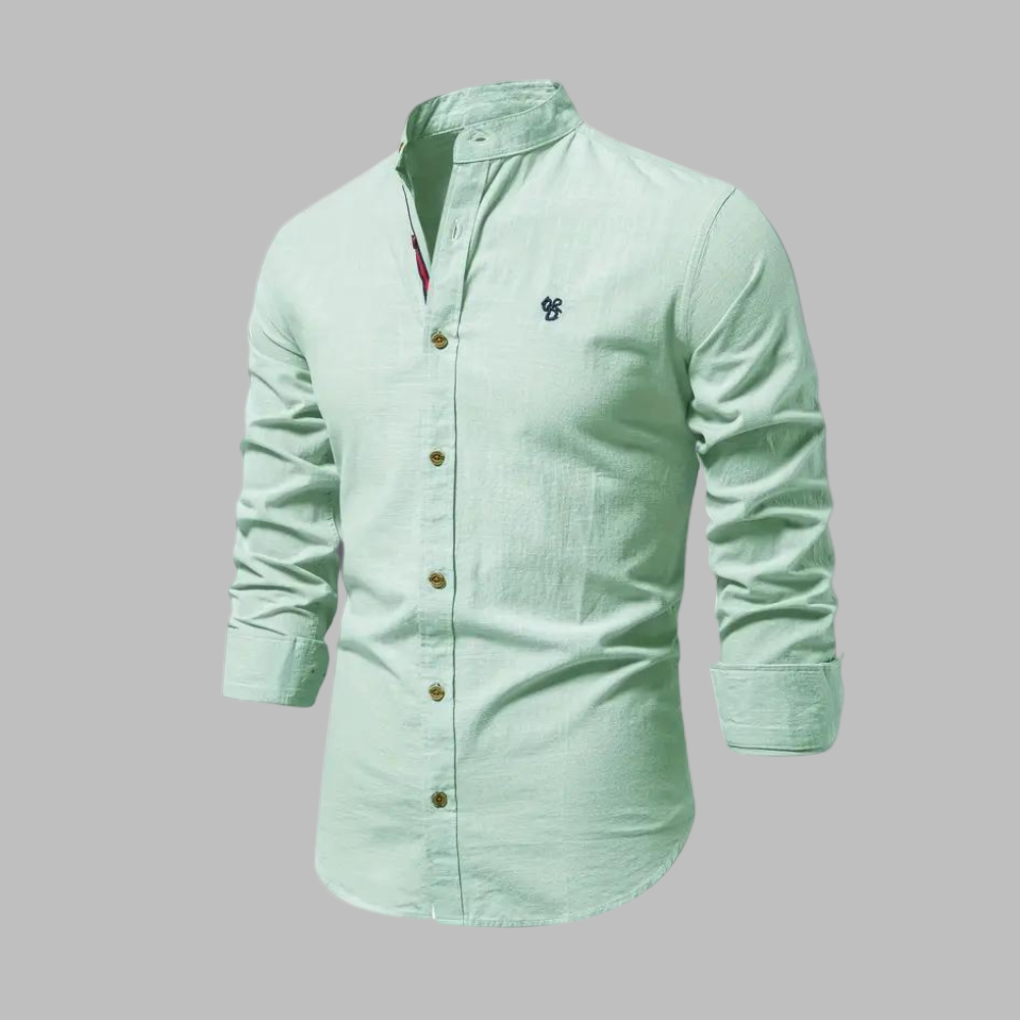 Trendy long-sleeved polo shirt for men