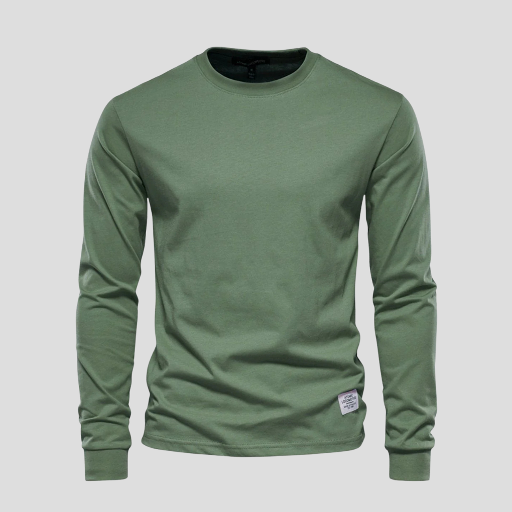 Men's Long Sleeve T-Shirt with Round Neck – Classic Everyday Style