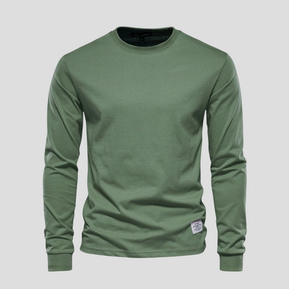 Men's Long Sleeve T-Shirt with Round Neck – Classic Everyday Style