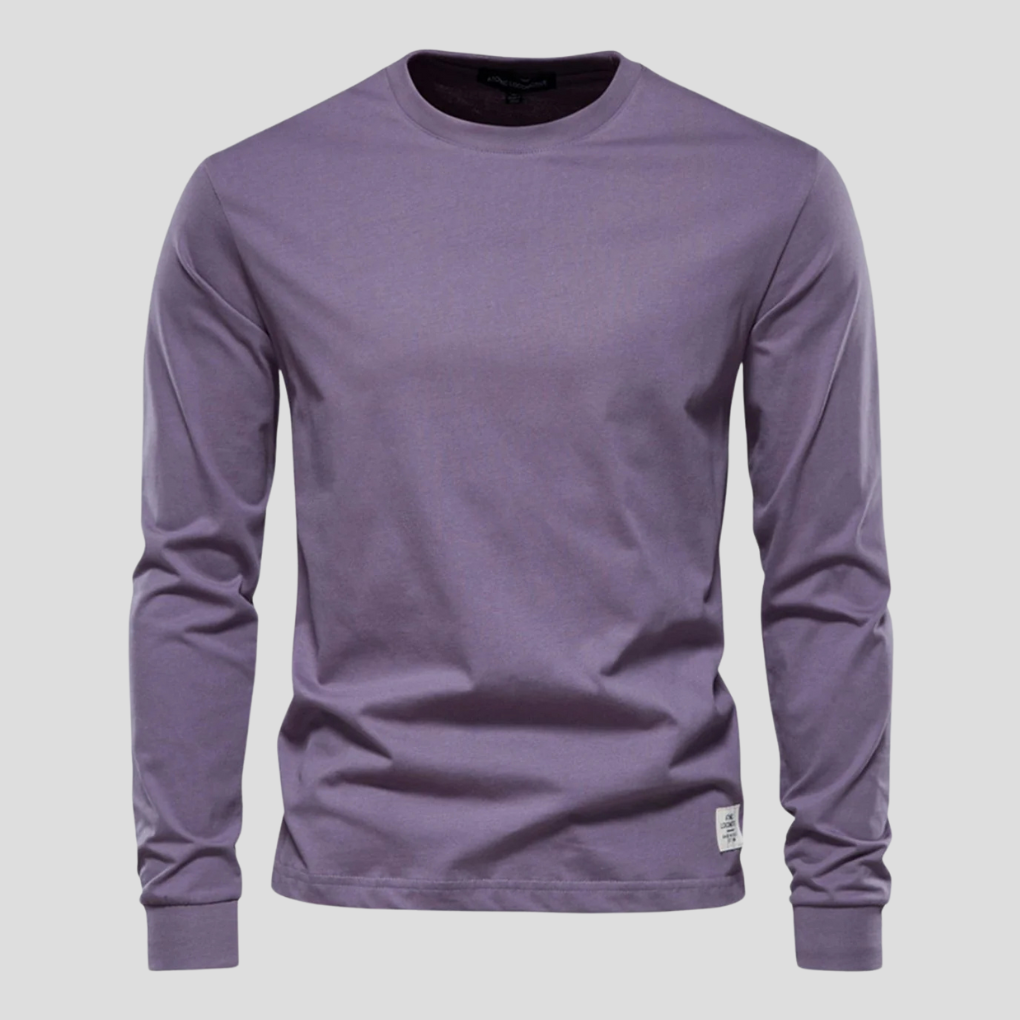 Men's Long Sleeve T-Shirt with Round Neck – Classic Everyday Style