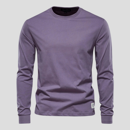 Men's Long Sleeve T-Shirt with Round Neck – Classic Everyday Style