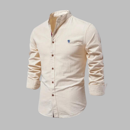 Trendy long-sleeved polo shirt for men