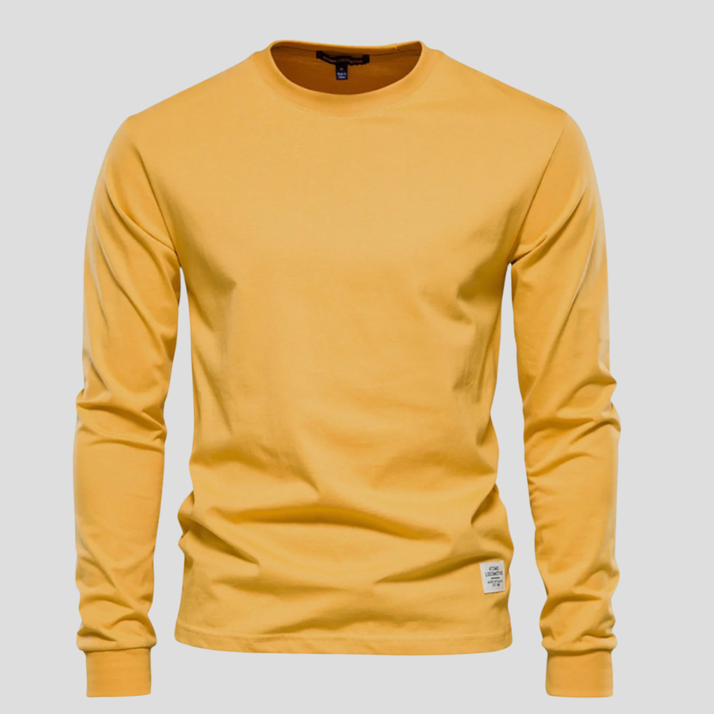 Men's Long Sleeve T-Shirt with Round Neck – Classic Everyday Style