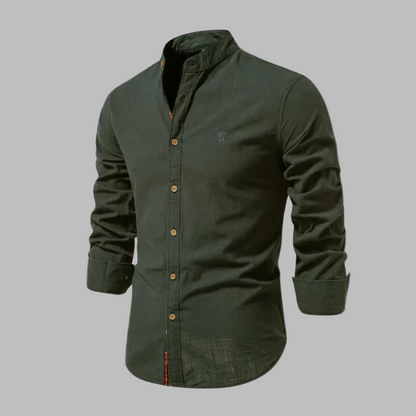 Trendy long-sleeved polo shirt for men
