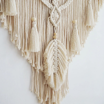 Handmade Macramé Wall Hanging with Tassels