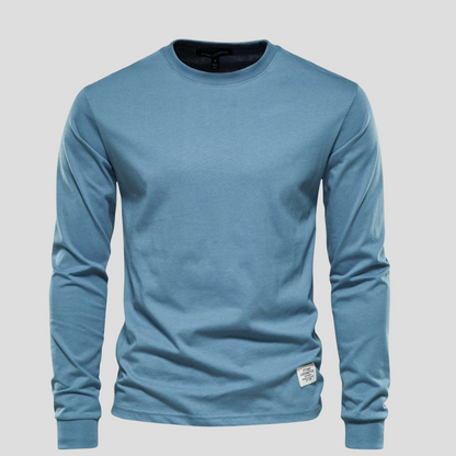 Men's Long Sleeve T-Shirt with Round Neck – Classic Everyday Style