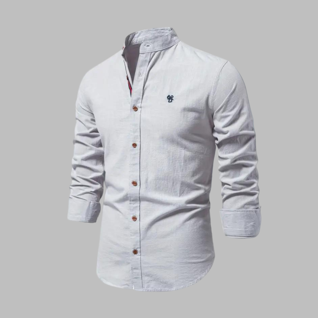 Trendy long-sleeved polo shirt for men