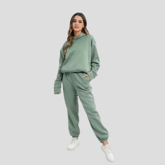 Conjunto de sudadera con capucha y pantalones jogger para mujer