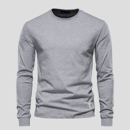 Men's Long Sleeve T-Shirt with Round Neck – Classic Everyday Style