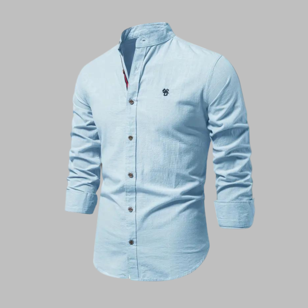 Trendy long-sleeved polo shirt for men