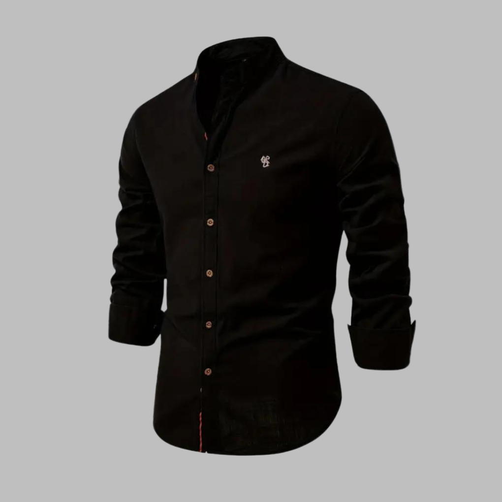 Trendy long-sleeved polo shirt for men
