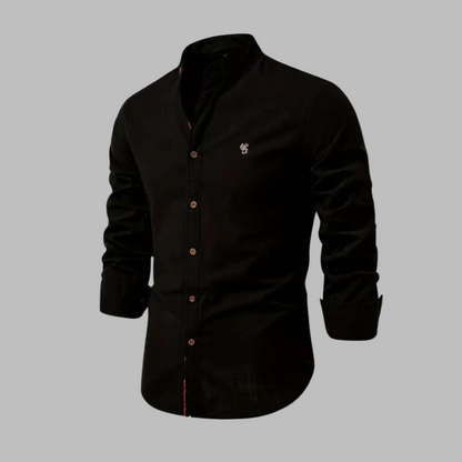 Trendy long-sleeved polo shirt for men