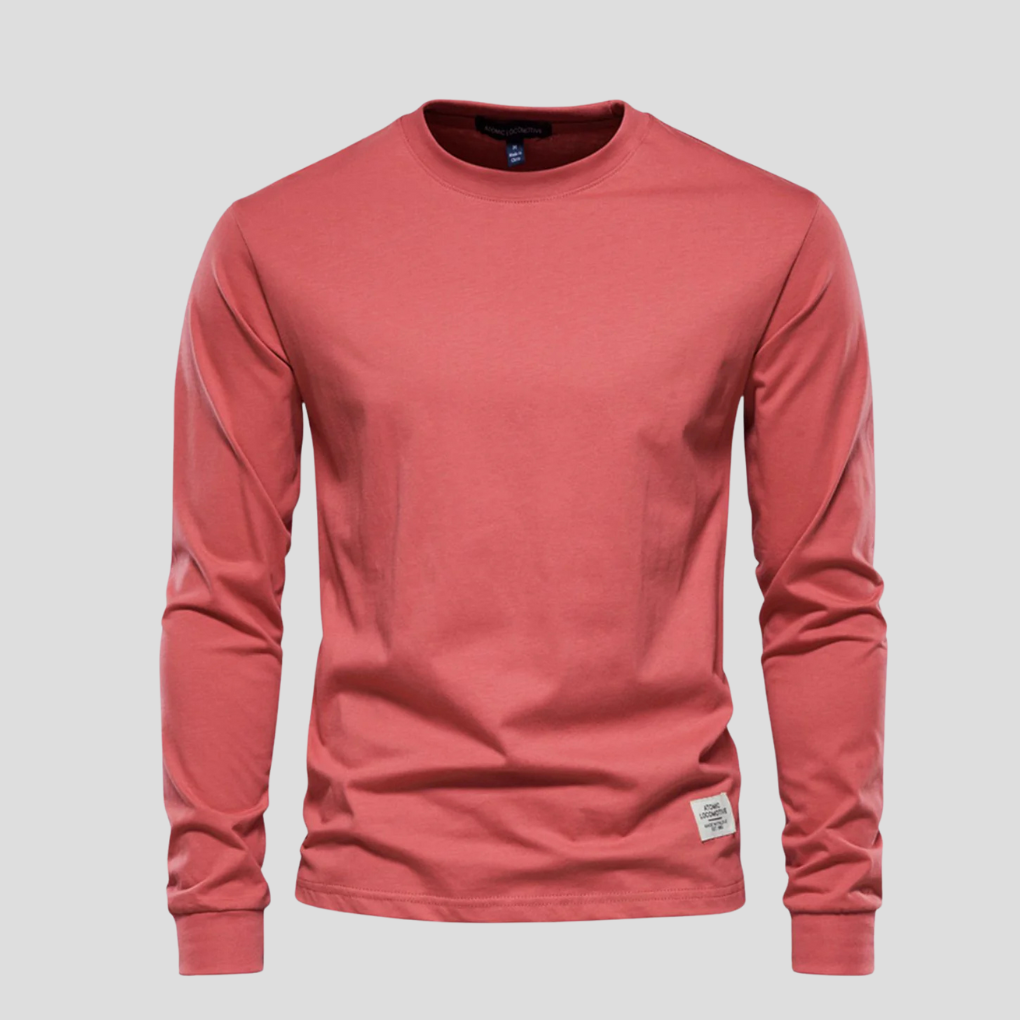 Men's Long Sleeve T-Shirt with Round Neck – Classic Everyday Style