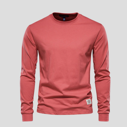 Men's Long Sleeve T-Shirt with Round Neck – Classic Everyday Style