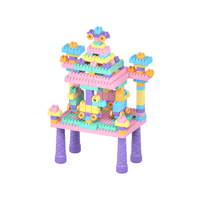 Set tavolo da costruzione creativo – Tavolo da gioco con 500 mattoncini da costruzione