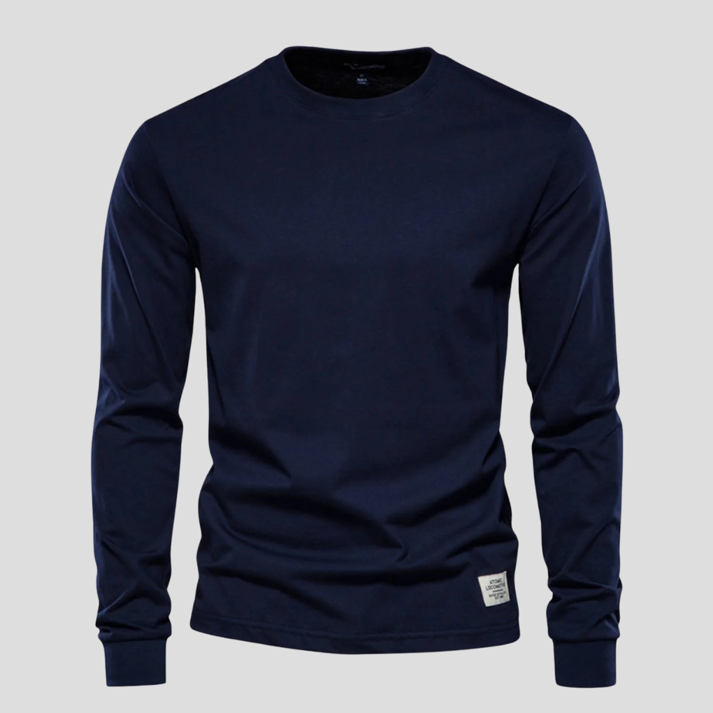Men's Long Sleeve T-Shirt with Round Neck – Classic Everyday Style