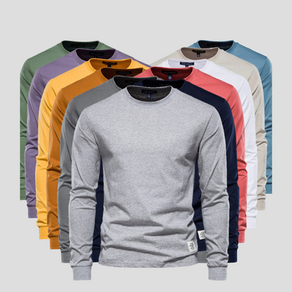 Men's Long Sleeve T-Shirt with Round Neck – Classic Everyday Style