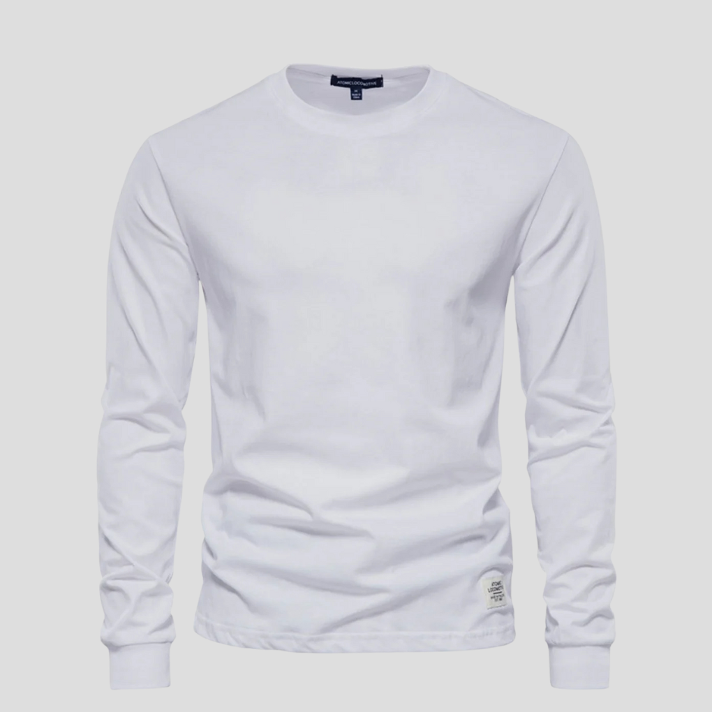 Men's Long Sleeve T-Shirt with Round Neck – Classic Everyday Style