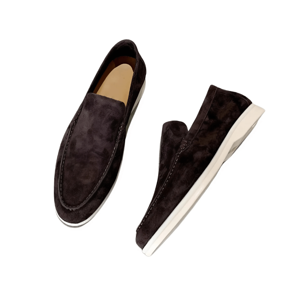 Pantofole in pelle scamosciata di lusso - Eleganti e comode