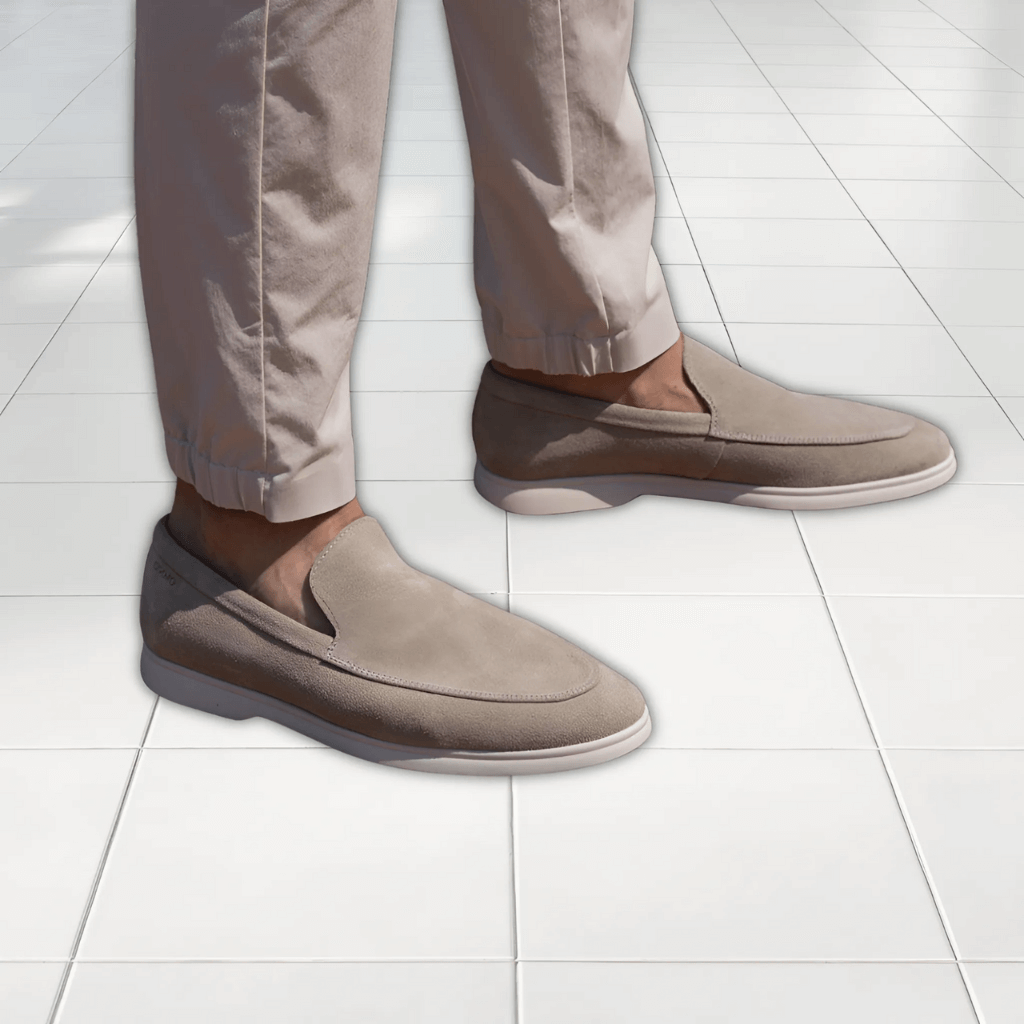 Pantofole in pelle scamosciata di lusso - Eleganti e comode