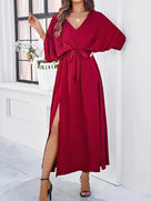 Elegante jurk met V-hals - Patricia