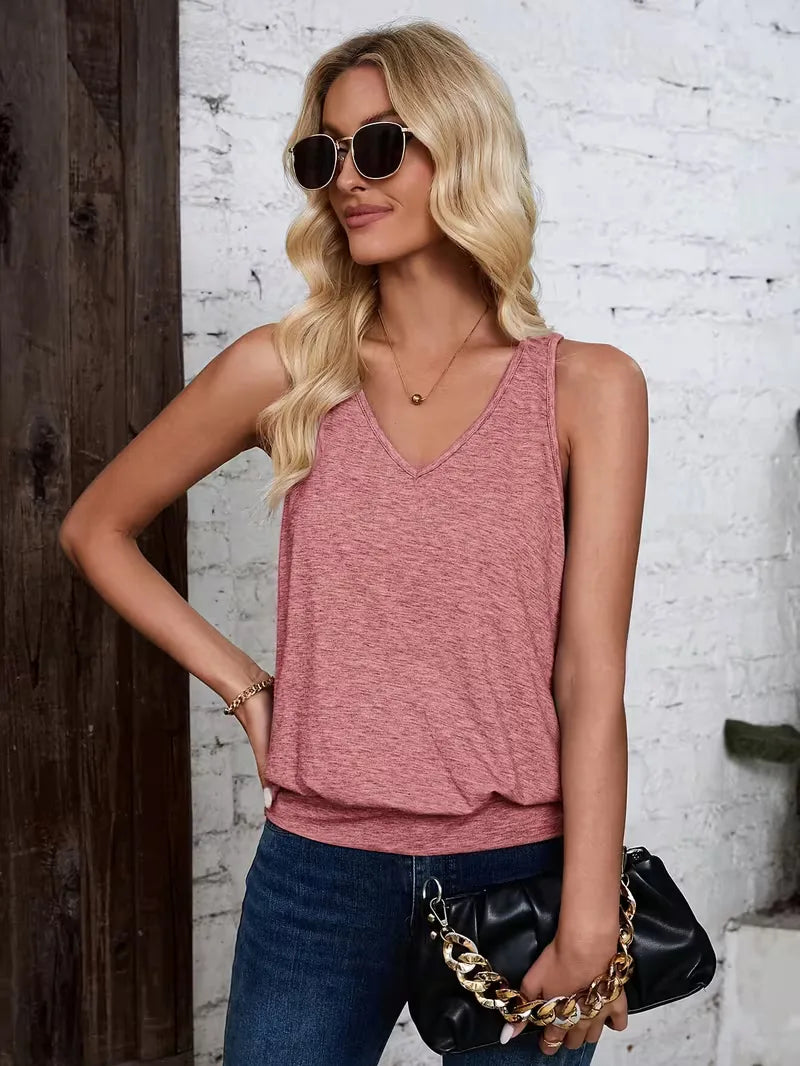 V-neck tank top