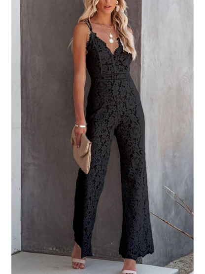 V-Cut and Tipback Jumpsuit - Felies