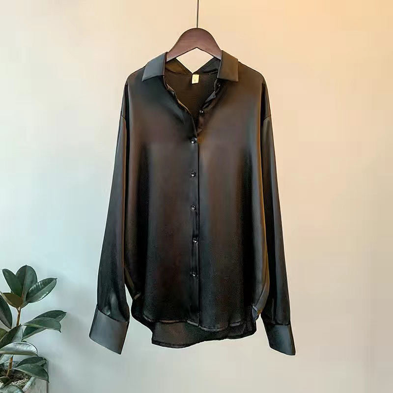 Damen-Sommerbluse mit fließender Passform und elegantem Kragen