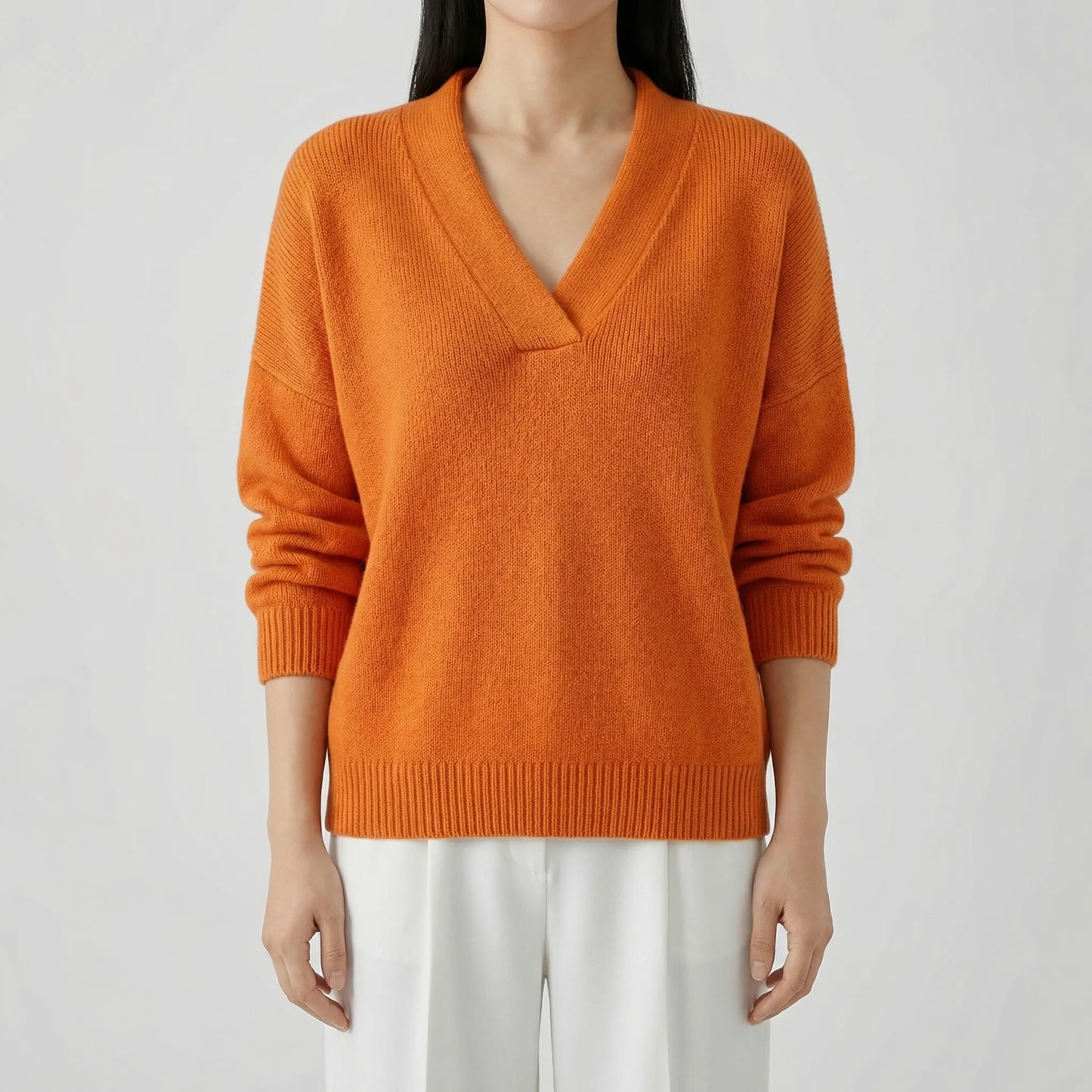 V-Neck Knitted Top for Women