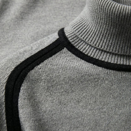 Women's Knit Sweater with Contrast Finishing