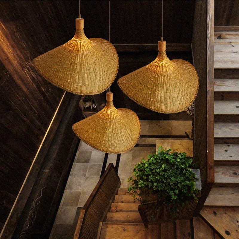 Bamboo Pendant Light – Natural Elegance and Warm Light