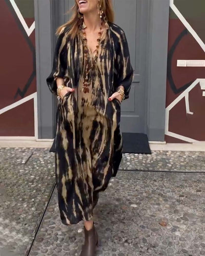 Vintage maxi dress with pockets