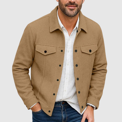Casual Men's Shirt-Jacket with Collar and Chest Pockets – Comfortable and Timeless