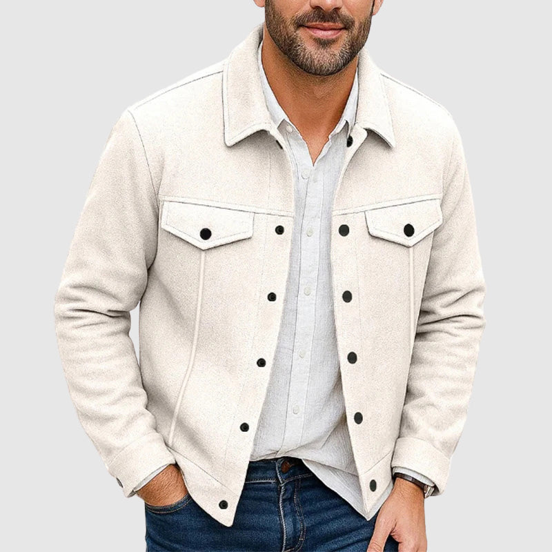 Casual Men's Shirt-Jacket with Collar and Chest Pockets – Comfortable and Timeless