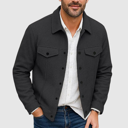 Casual Men's Shirt-Jacket with Collar and Chest Pockets – Comfortable and Timeless