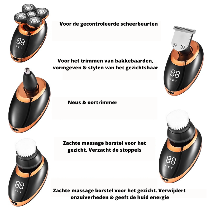 Waterproof Cordless Multi-Functional Trimmer Shaver for Men