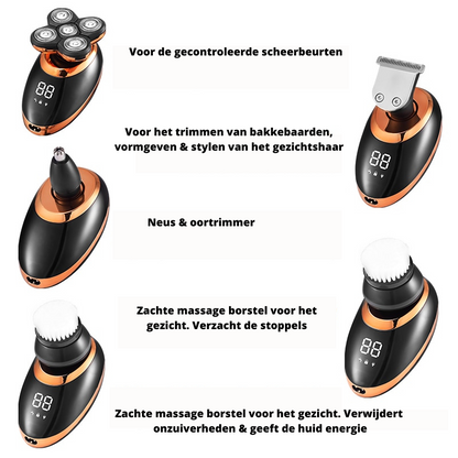 Waterproof Cordless Multi-Functional Trimmer Shaver for Men