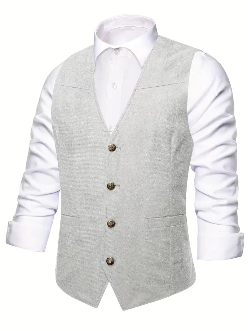 Waistcoat with V-neck and Buttons