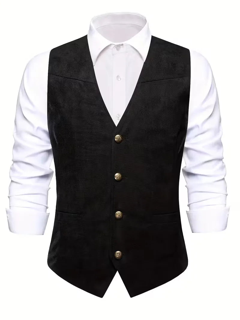 Waistcoat with V-neck and Buttons