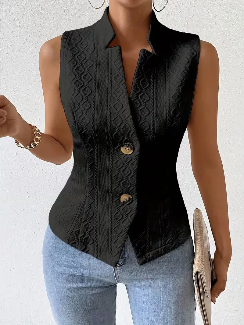 Waistcoat with V-neck and Buttons